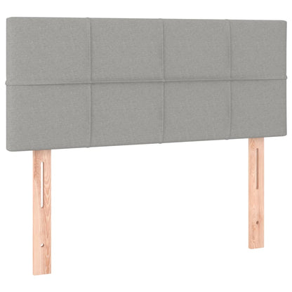 Box Spring Postel S Matrací Samet Světle Šedá