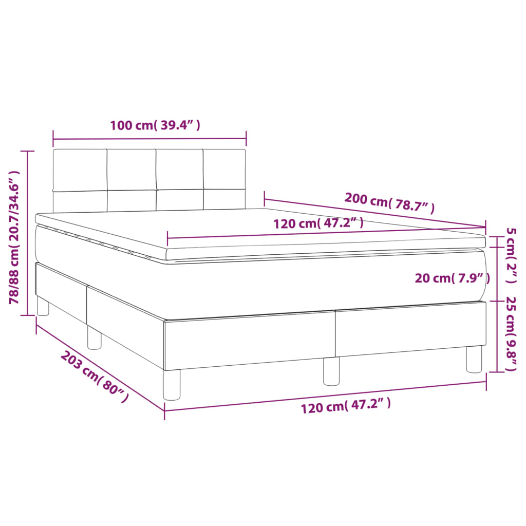 Box Spring Postel S Matrací Samet Světle Šedá