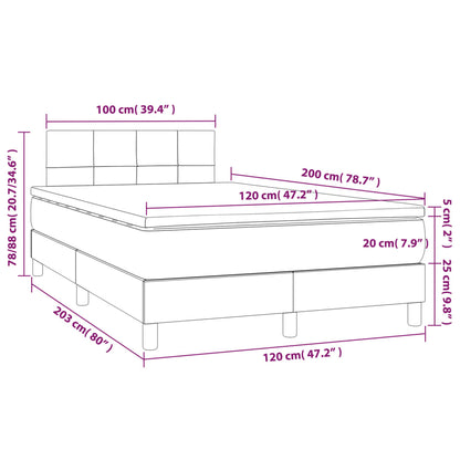 Box Spring Postel S Matrací Samet Tmavě Šedá