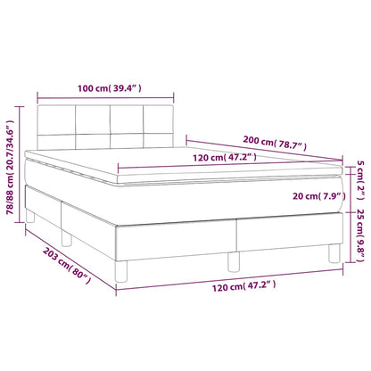 Box Spring Postel S Matrací Tmavě Zelená 120 X 200 Cm Samet