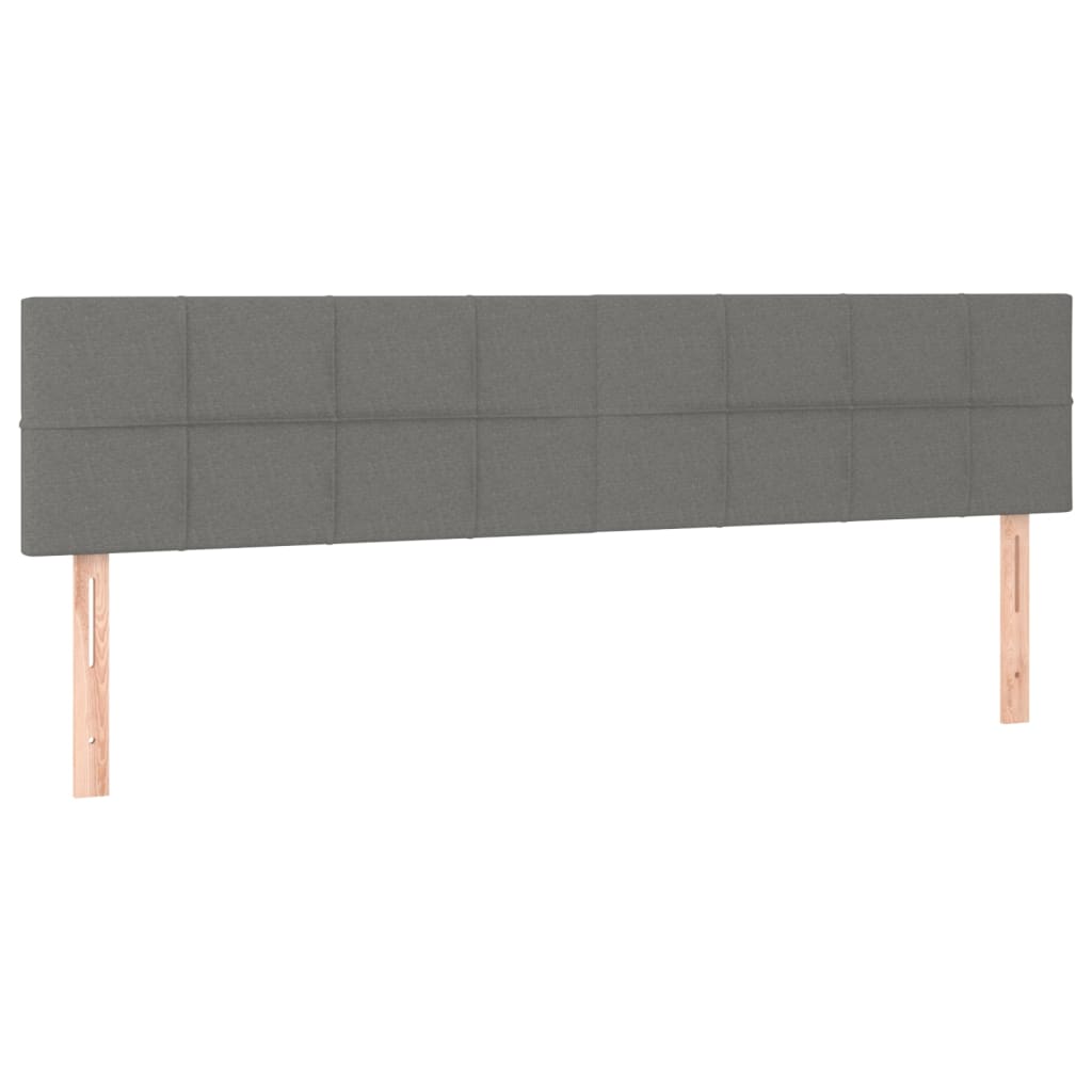 Box Spring Postel S Matrací Samet Tmavě Šedá