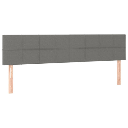 Box Spring Postel S Matrací Samet Tmavě Šedá