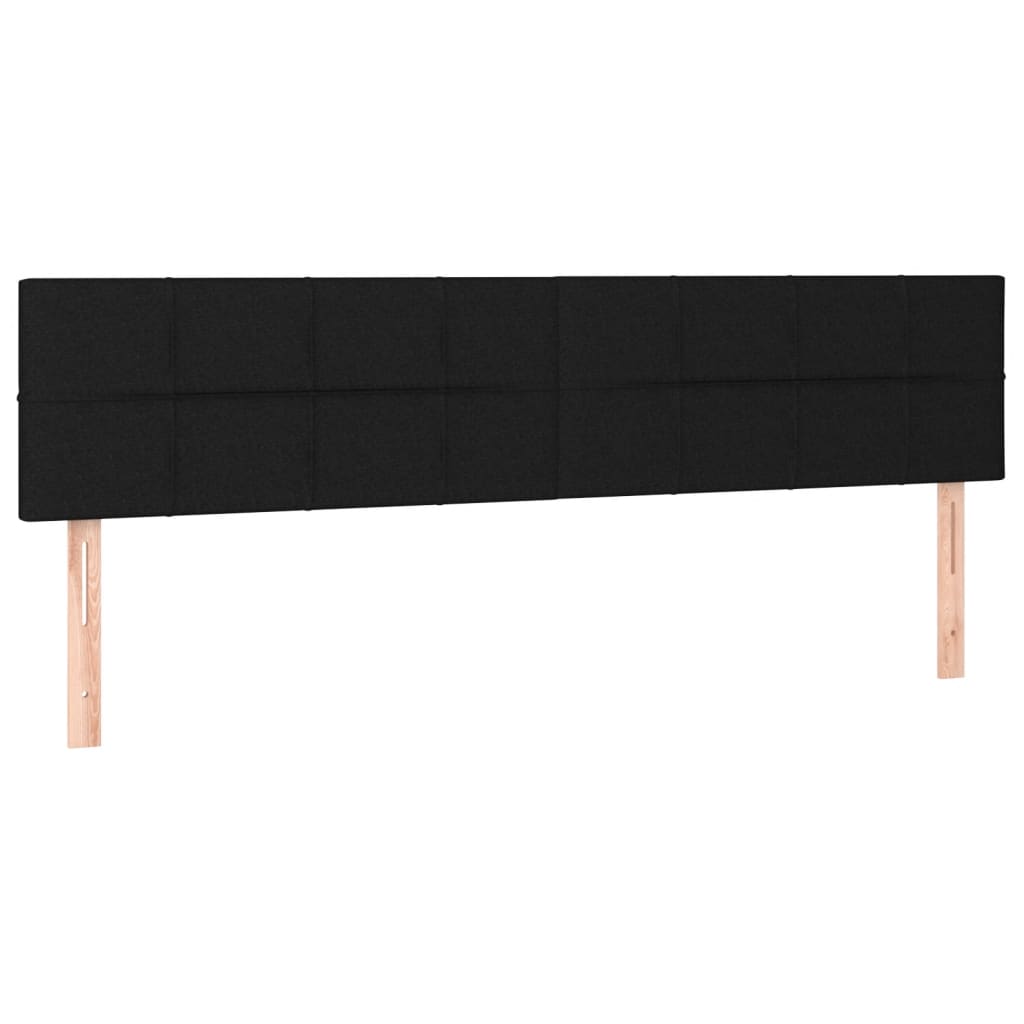 Box Spring Postel S Matrací Černá 140X200 Cm Samet