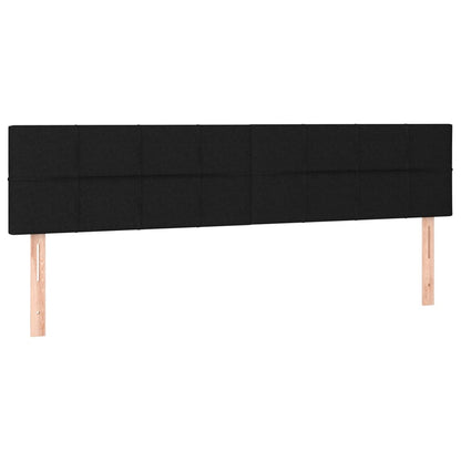 Box Spring Postel S Matrací Černá 140X200 Cm Samet
