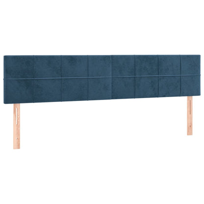 Box Spring Postel S Matrací Tmavě Modrá 180X200 Cm Samet