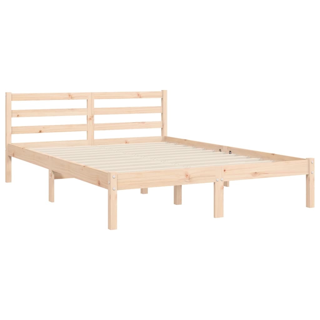 Rám Postele S Čelem 140 X 190 Cm Masivní Dřevo