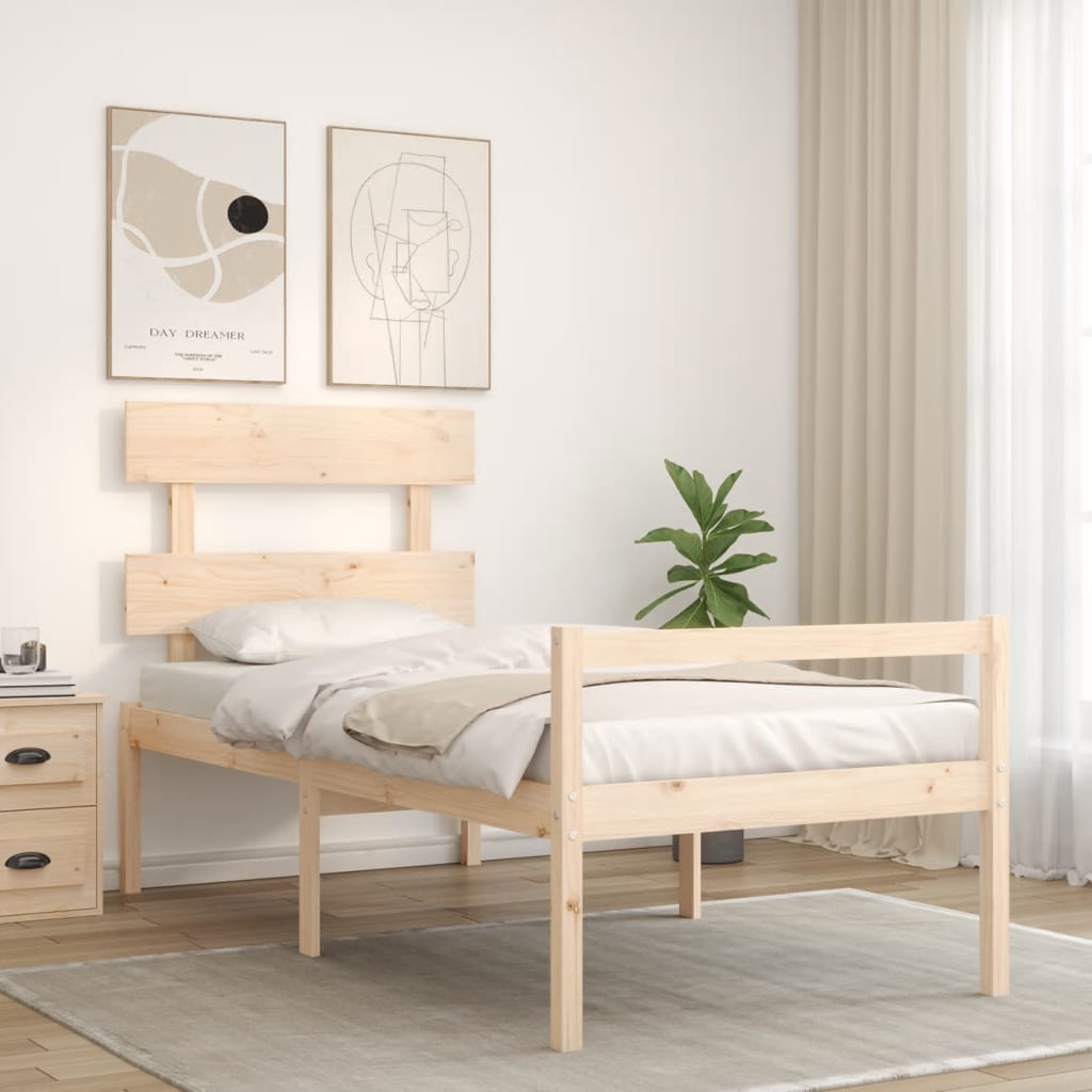 Postel S Čelem Pro Seniory Small Single Masivní Dřevo