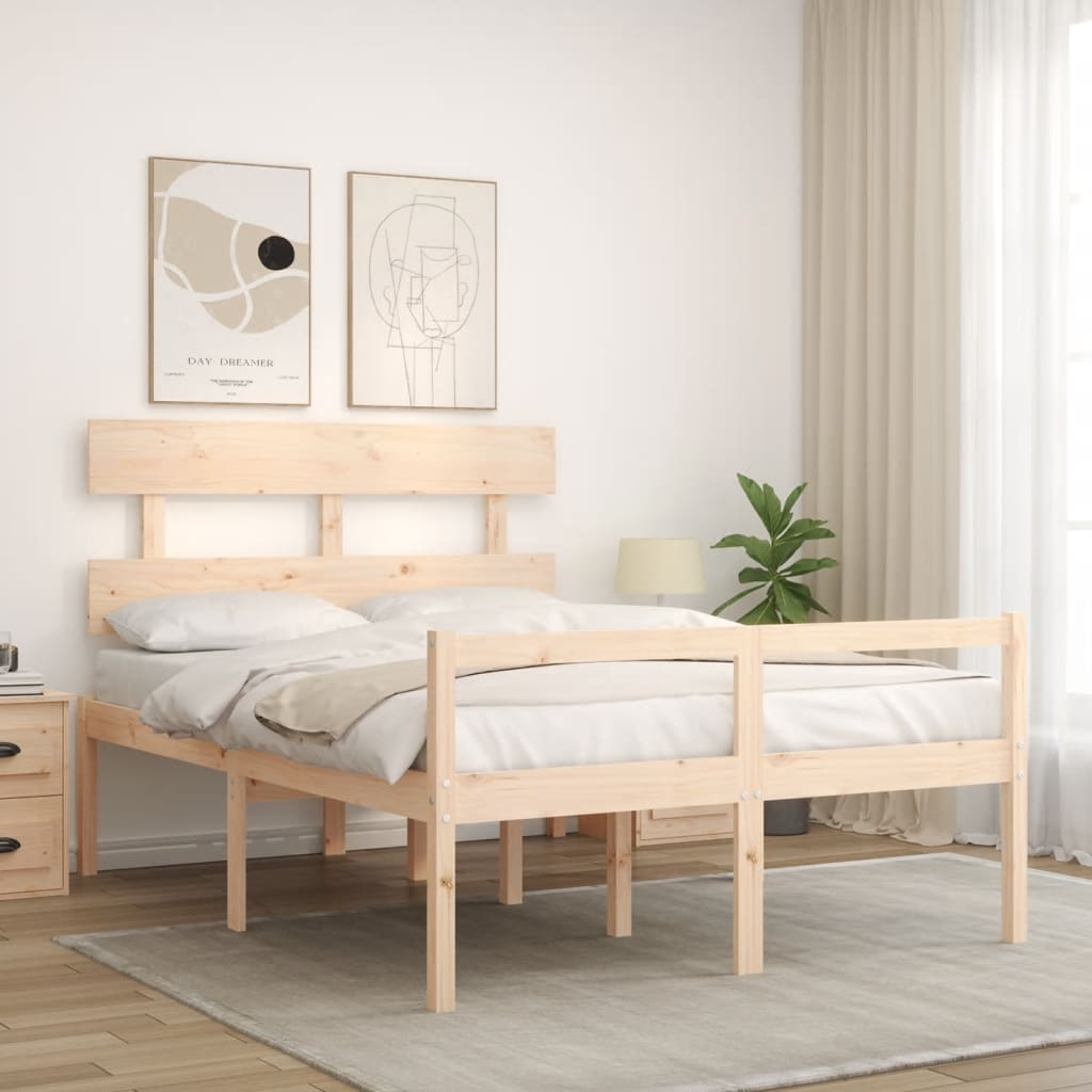 Postel S Čelem Pro Seniory Small Double Masivní Dřevo