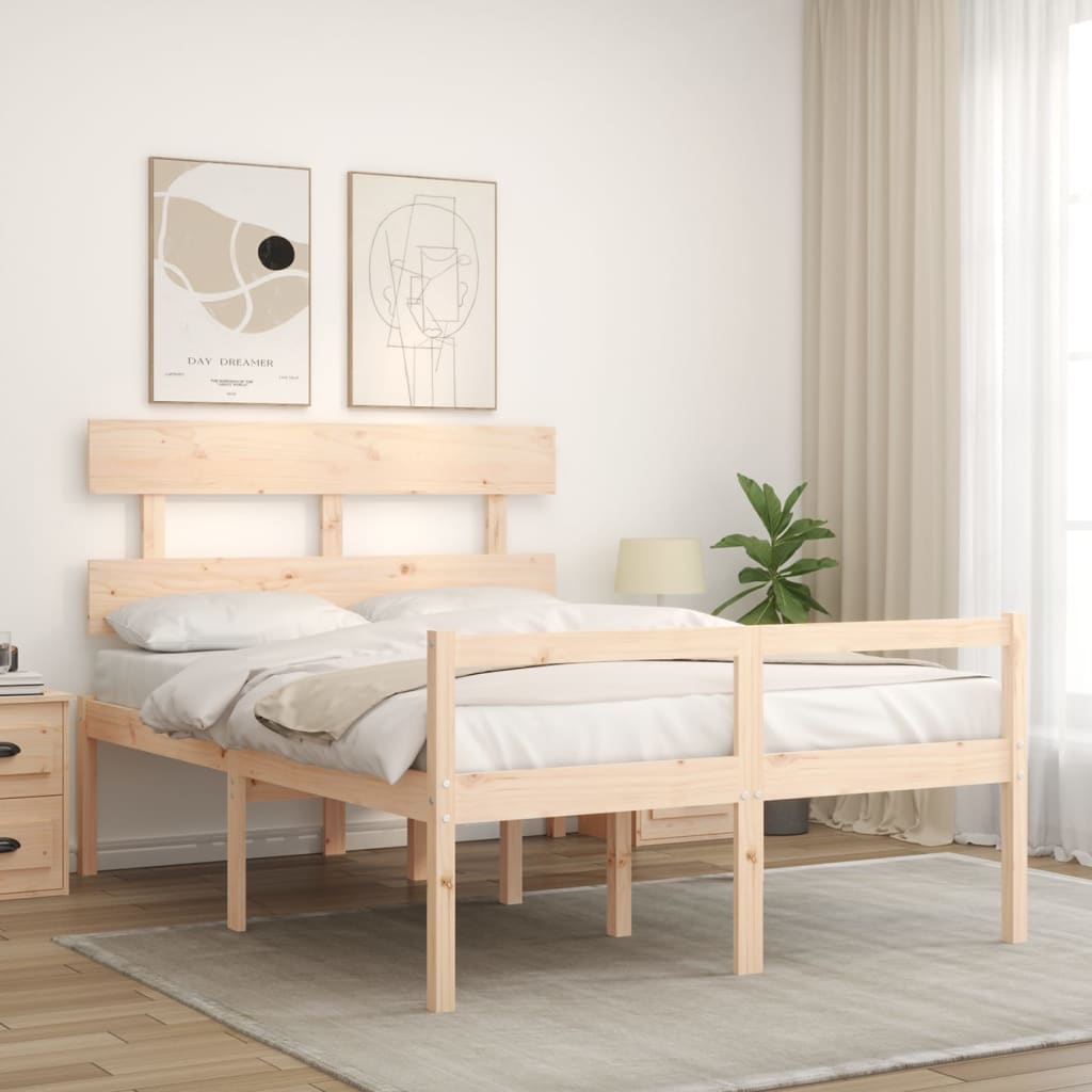 Postel S Čelem Pro Seniory 140X190 Cm Masivní Dřevo