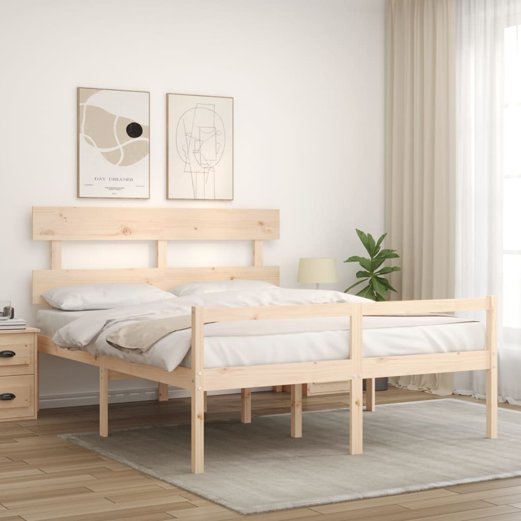 Postel S Čelem Pro Seniory 160X200 Cm Masivní Dřevo