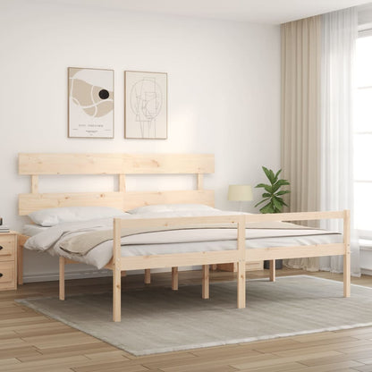 Postel S Čelem Pro Seniory 200X200 Cm Masivní Dřevo
