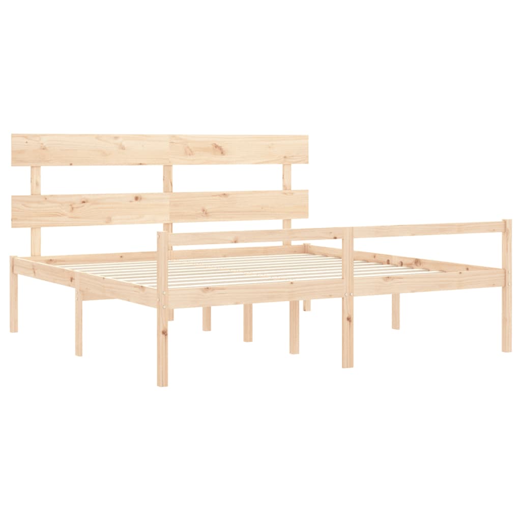 Postel S Čelem Pro Seniory 200X200 Cm Masivní Dřevo