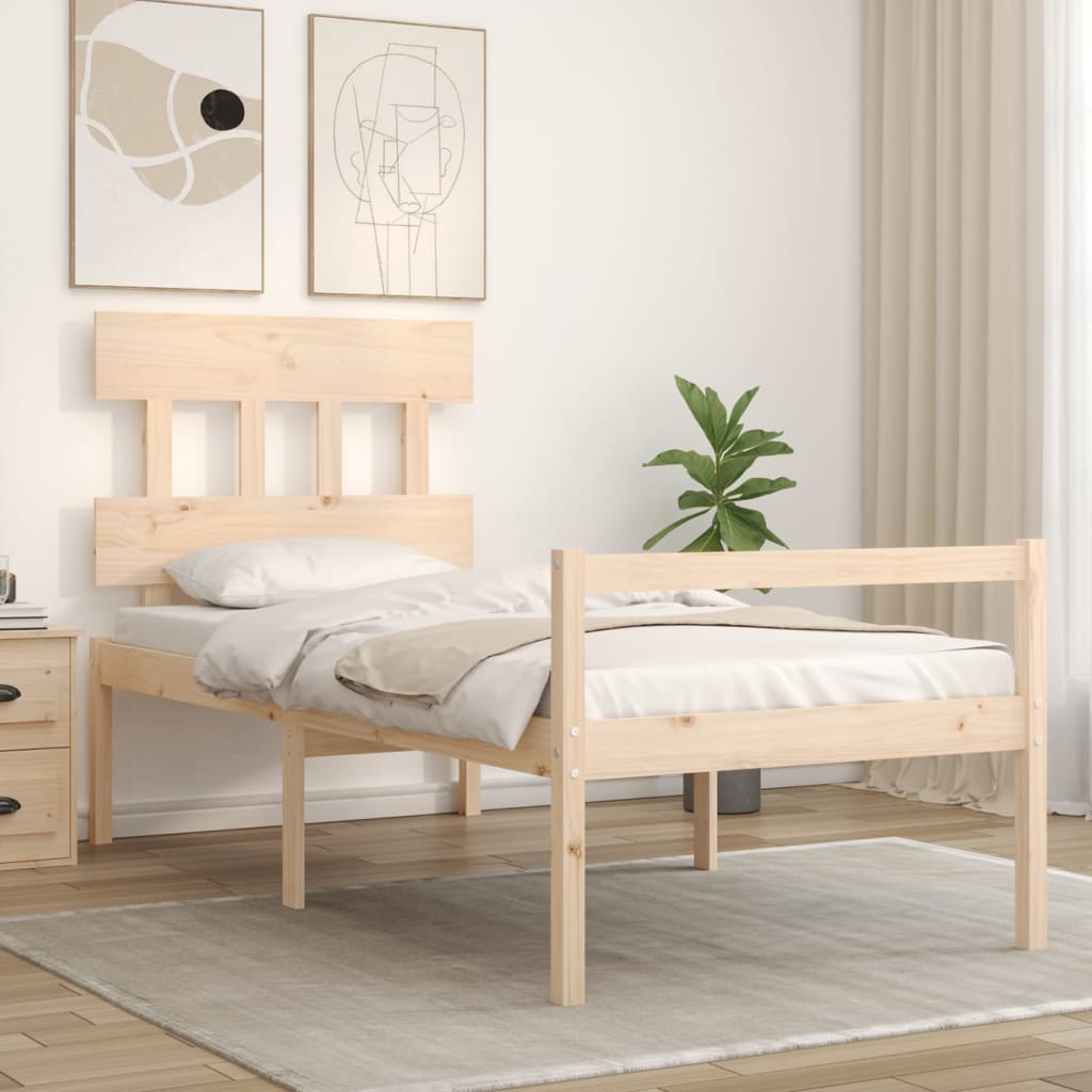 Postel S Čelem Pro Seniory 90X200 Cm Masivní Dřevo