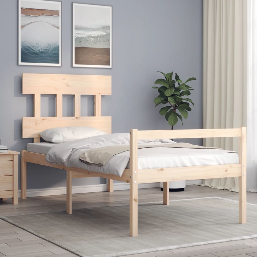 Postel S Čelem Pro Seniory 90X200 Cm Masivní Dřevo