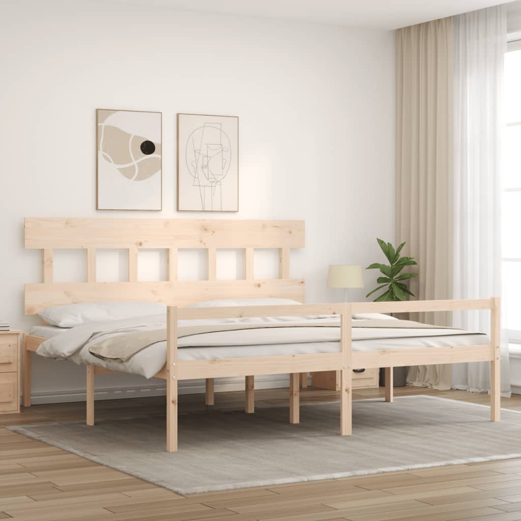 Postel S Čelem Pro Seniory 200X200 Cm Masivní Dřevo