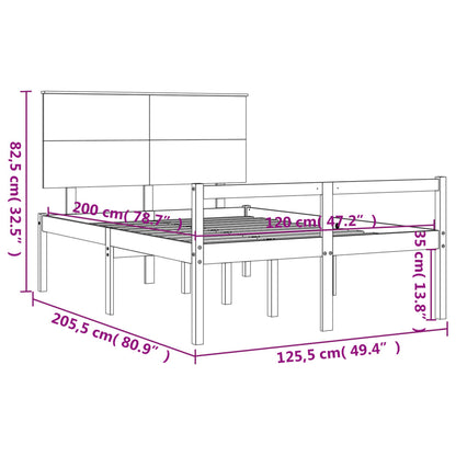 Postel S Čelem Pro Seniory Bílý 120X200 Cm Masivní Dřevo
