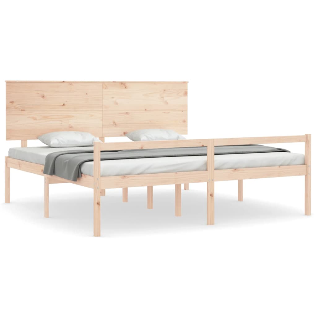 Postel S Čelem Pro Seniory 200X200 Cm Masivní Dřevo