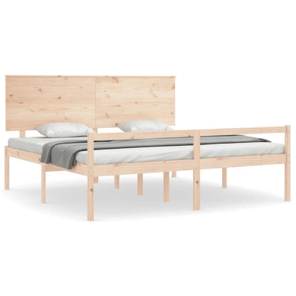 Postel S Čelem Pro Seniory 200X200 Cm Masivní Dřevo