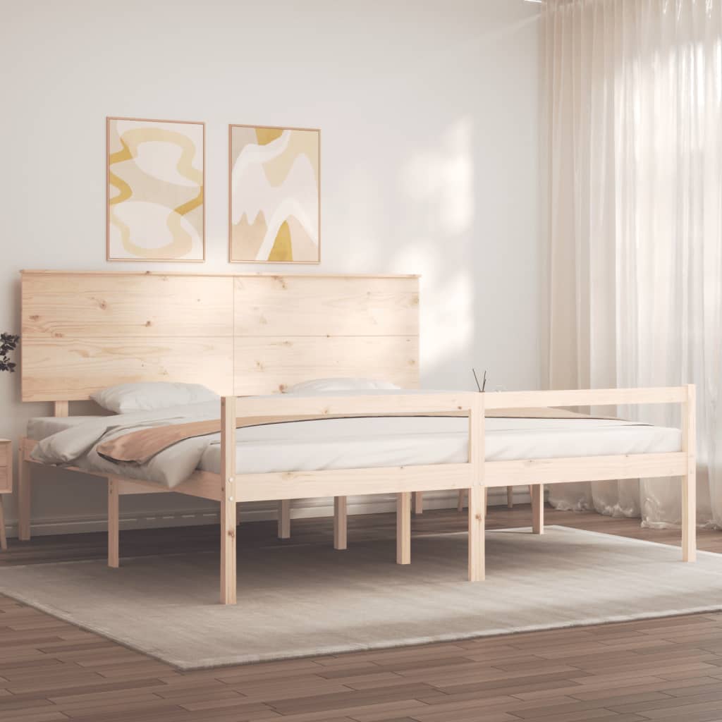 Postel S Čelem Pro Seniory 200X200 Cm Masivní Dřevo