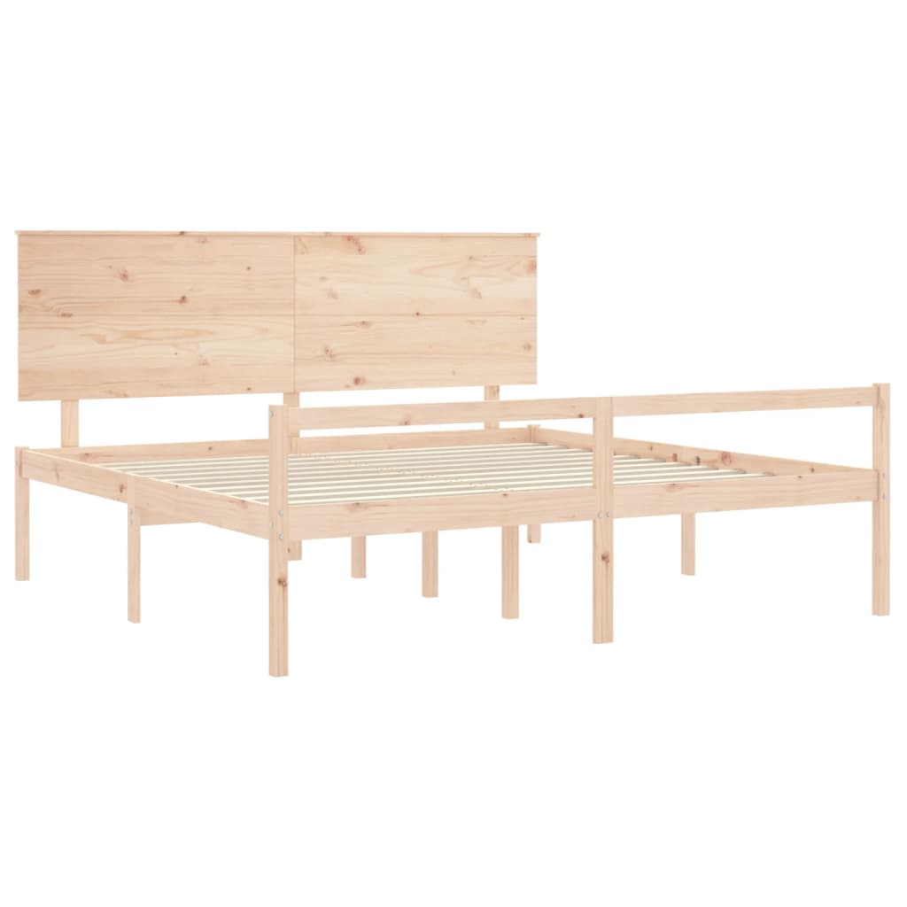 Postel S Čelem Pro Seniory 200X200 Cm Masivní Dřevo