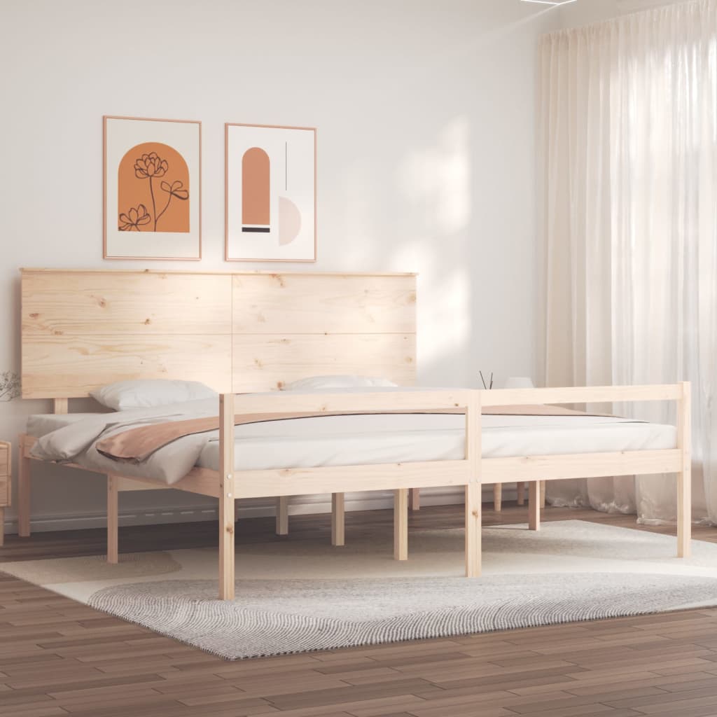 Postel S Čelem Pro Seniory 200X200 Cm Masivní Dřevo