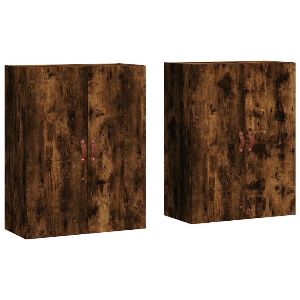 Nástěnné Skříňky 2 Ks Kouřový Dub 69,5 X 34 X 90 Cm
