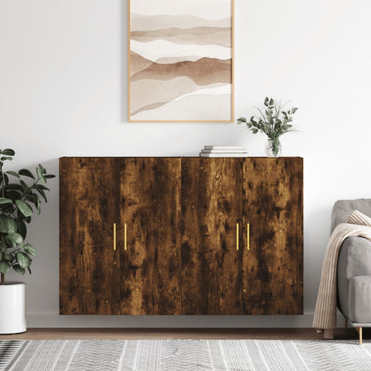 Nástěnné Skříňky 2 Ks Kouřový Dub 69,5 X 34 X 90 Cm
