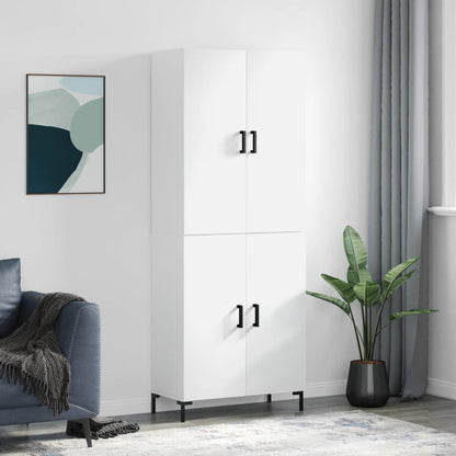 Skříň Highboard 69,5 X 34 X 180 Cm Kompozitní Dřevo
