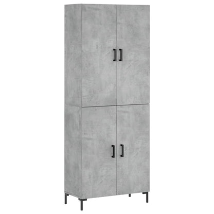 Skříň Highboard Betonově Šedá 69,5X34X180 Cm Kompozitní Dřevo