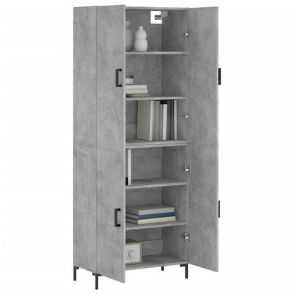 Skříň Highboard Betonově Šedá 69,5X34X180 Cm Kompozitní Dřevo
