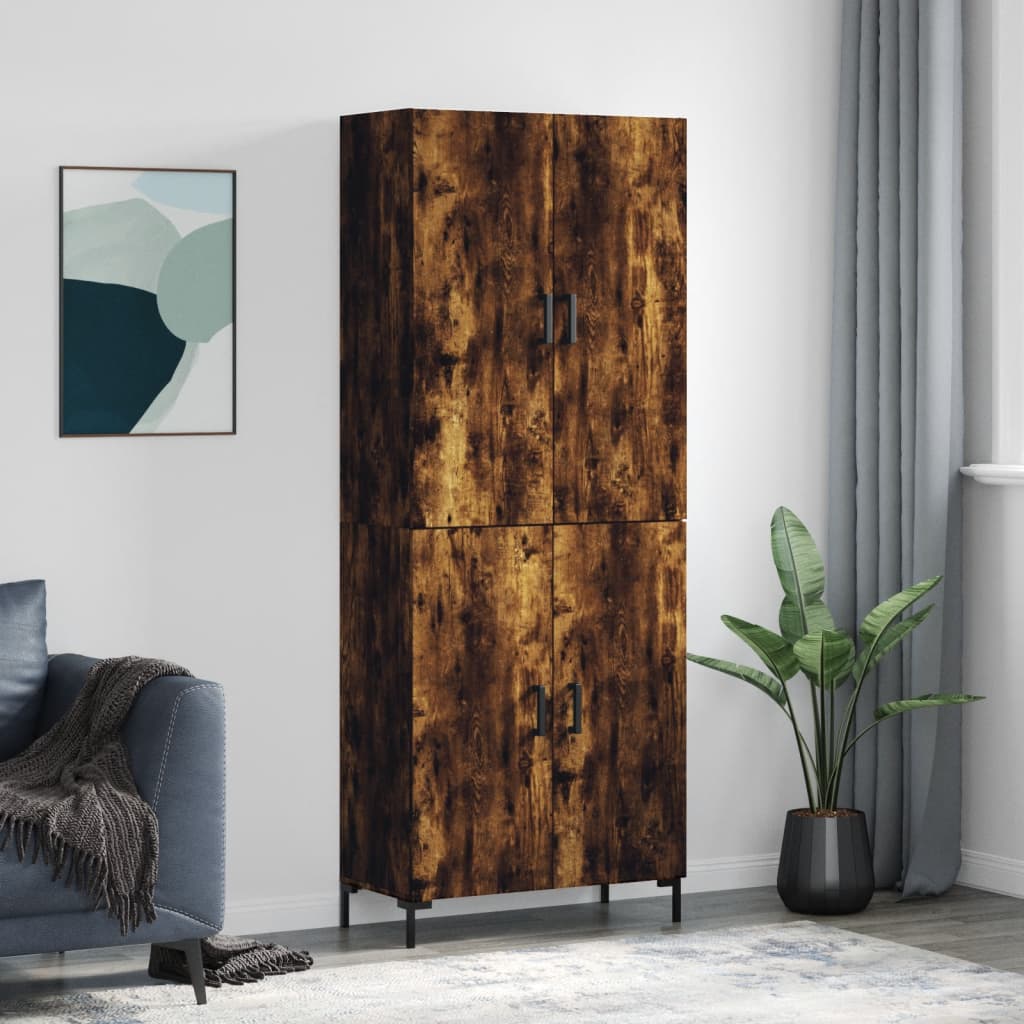 Skříň Highboard 69,5 X 34 X 180 Cm Kompozitní Dřevo