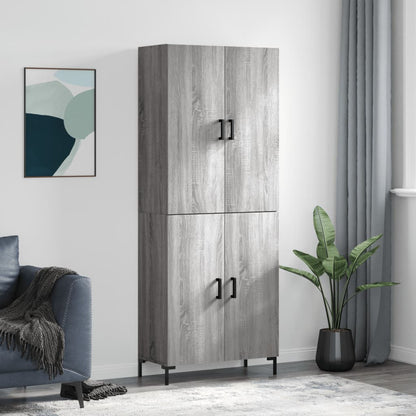 Skříň Highboard 69,5 X 34 X 180 Cm Kompozitní Dřevo