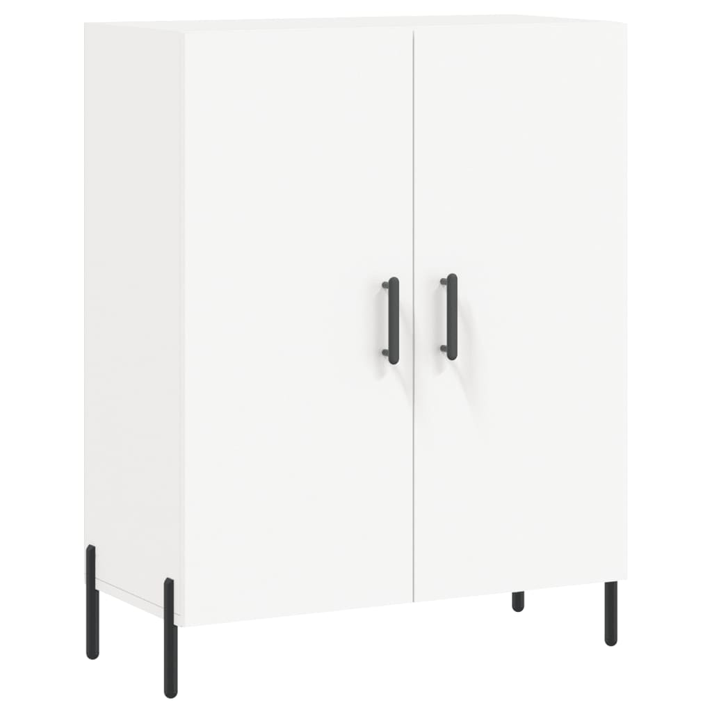 Skříň Highboard Bílá 69,5 X 34 X 180 Cm Kompozitní Dřevo