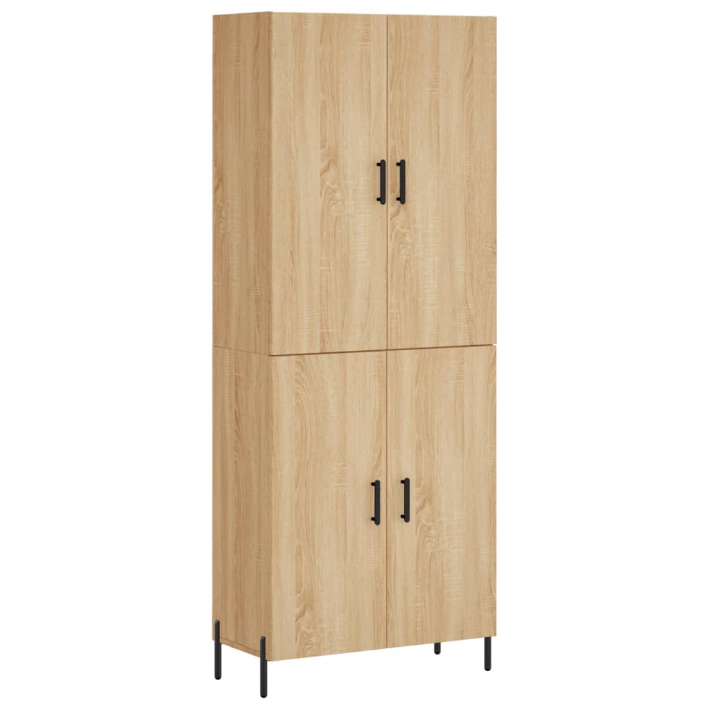 Skříň Highboard Dub Sonoma 69,5 X 34 X 180 Cm Kompozitní Dřevo
