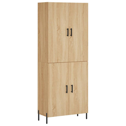 Skříň Highboard Dub Sonoma 69,5 X 34 X 180 Cm Kompozitní Dřevo