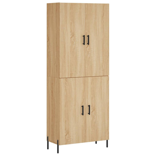 Skříň Highboard Dub Sonoma 69,5 X 34 X 180 Cm Kompozitní Dřevo