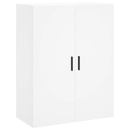 Skříň Highboard Bílá 69,5 X 34 X 180 Cm Kompozitní Dřevo