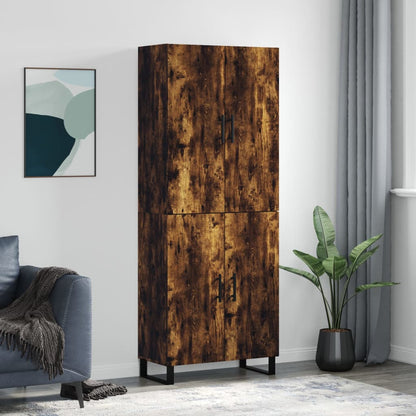 Skříň Highboard Betonově Šedá 69,5X34X180 Cm Kompozitní Dřevo