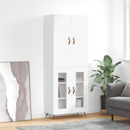 Skříň Highboard Betonově Šedá 69,5X34X180 Cm Kompozitní Dřevo