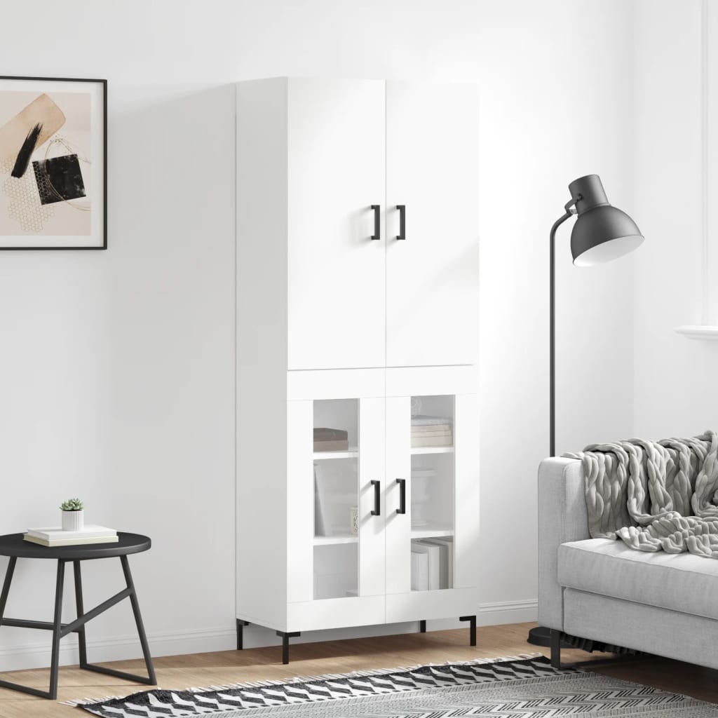 Skříň Highboard 69,5 X 34 X 180 Cm Kompozitní Dřevo