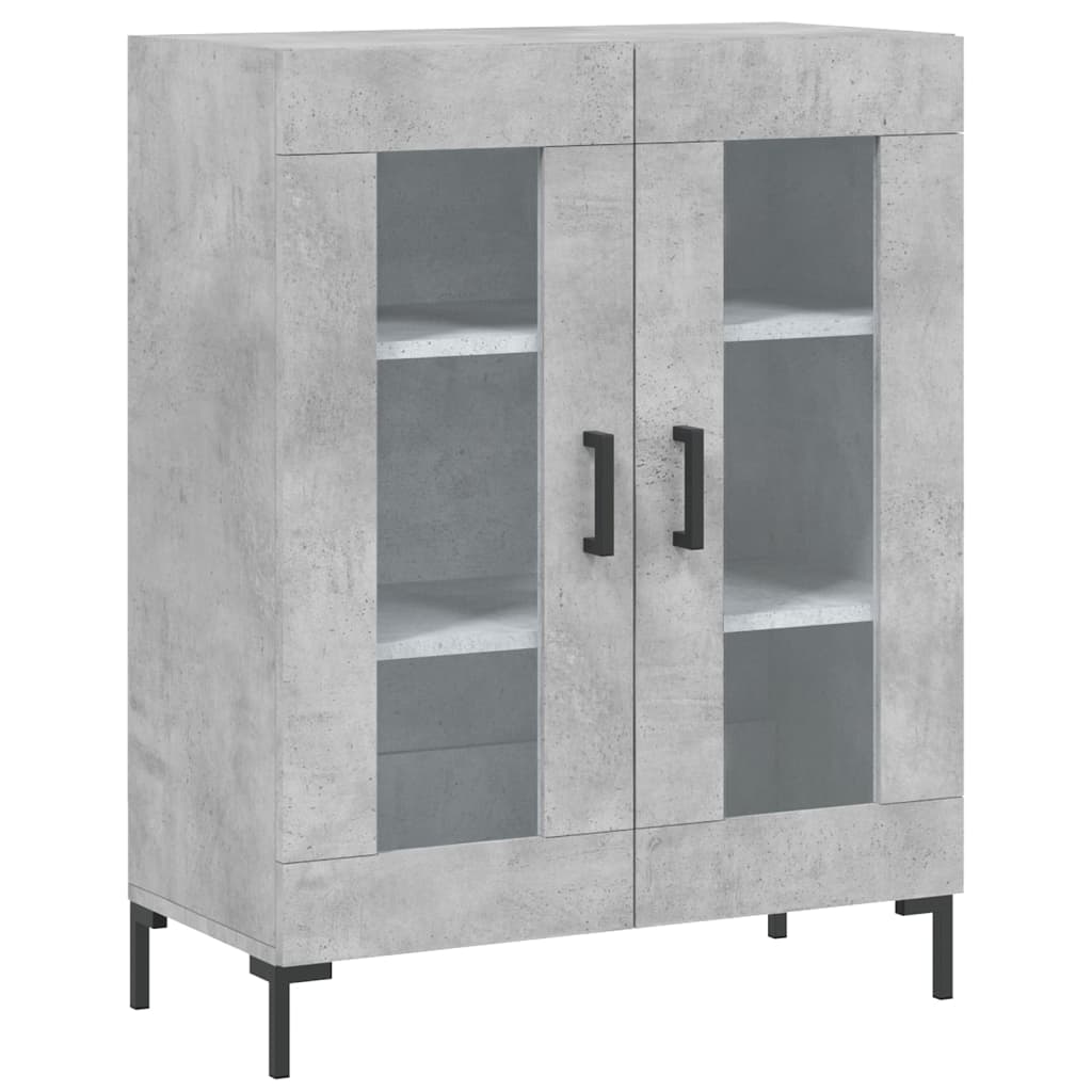 Skříň Highboard Betonově Šedá 69,5X34X180 Cm Kompozitní Dřevo