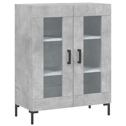 Skříň Highboard Betonově Šedá 69,5X34X180 Cm Kompozitní Dřevo