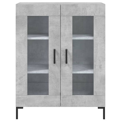 Skříň Highboard Betonově Šedá 69,5X34X180 Cm Kompozitní Dřevo