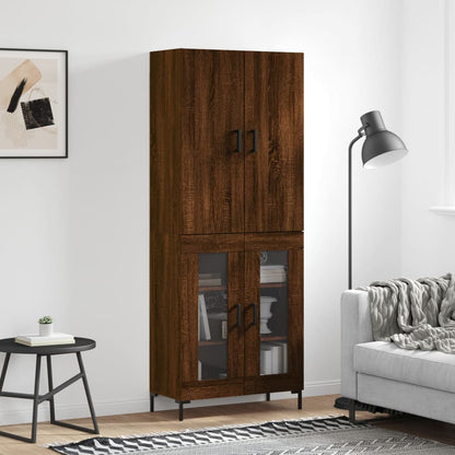 Skříň Highboard 69,5 X 34 X 180 Cm Kompozitní Dřevo