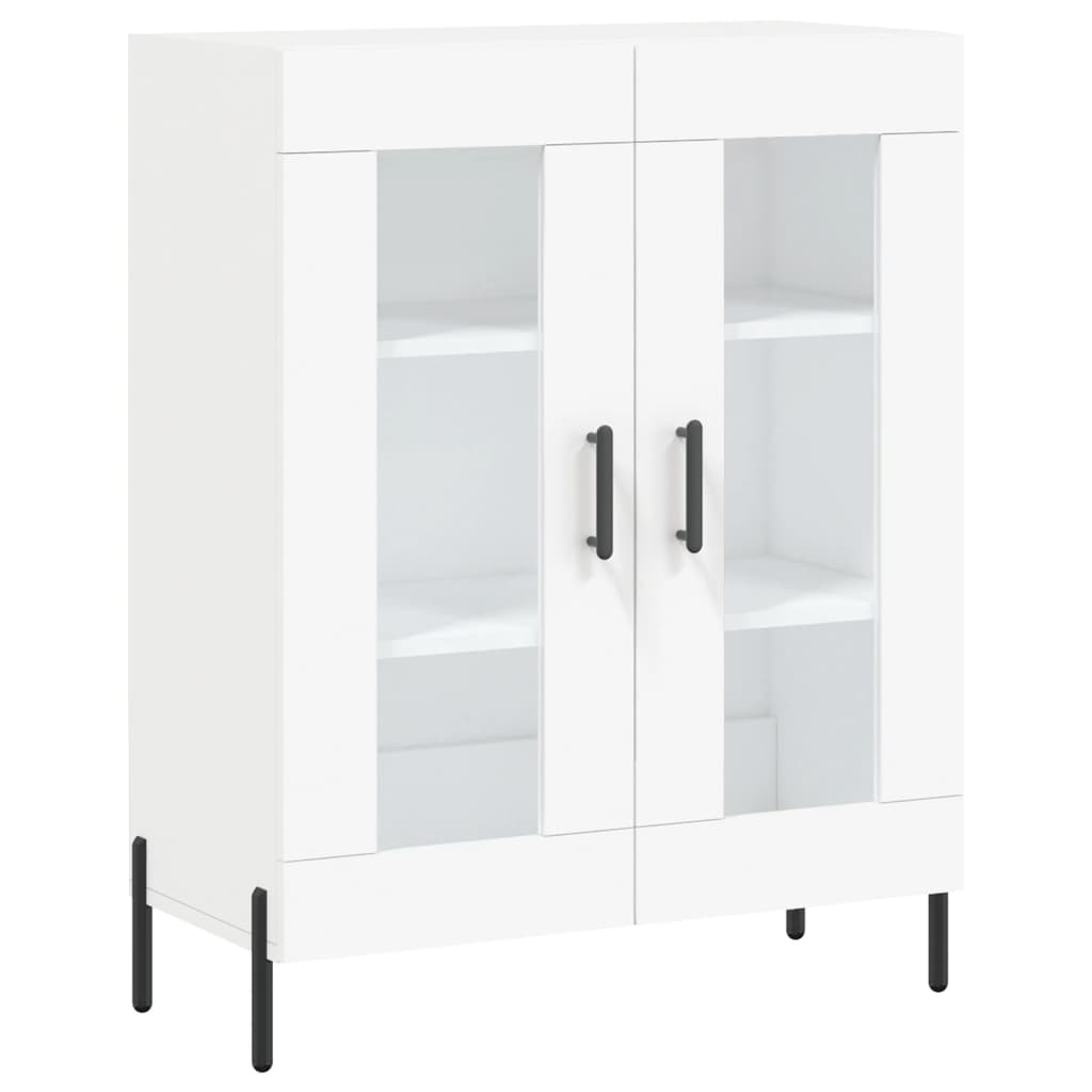 Skříň Highboard Bílá 69,5 X 34 X 180 Cm Kompozitní Dřevo