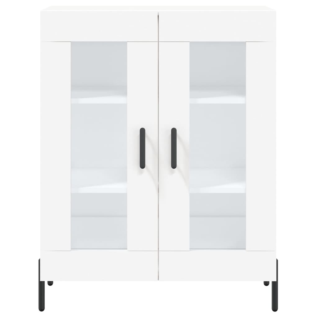 Skříň Highboard Bílá 69,5 X 34 X 180 Cm Kompozitní Dřevo