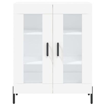 Skříň Highboard Bílá 69,5 X 34 X 180 Cm Kompozitní Dřevo