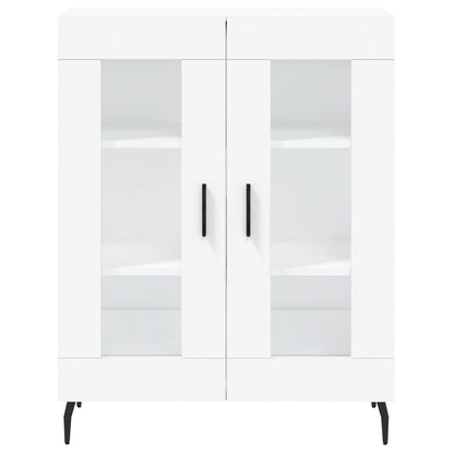Skříň Highboard Bílá 69,5 X 34 X 180 Cm Kompozitní Dřevo