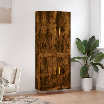 Skříň Highboard Betonově Šedá 69,5X34X180 Cm Kompozitní Dřevo