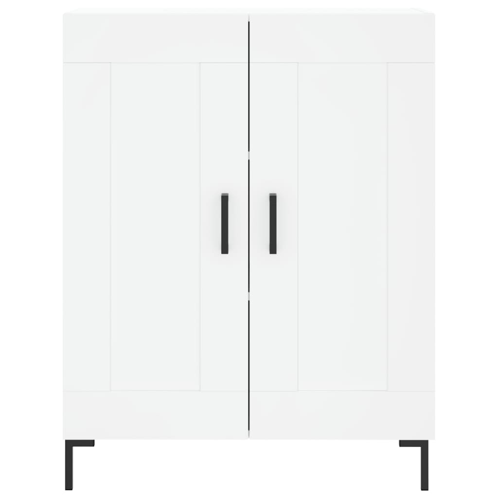 Skříň Highboard Bílá 69,5 X 34 X 180 Cm Kompozitní Dřevo